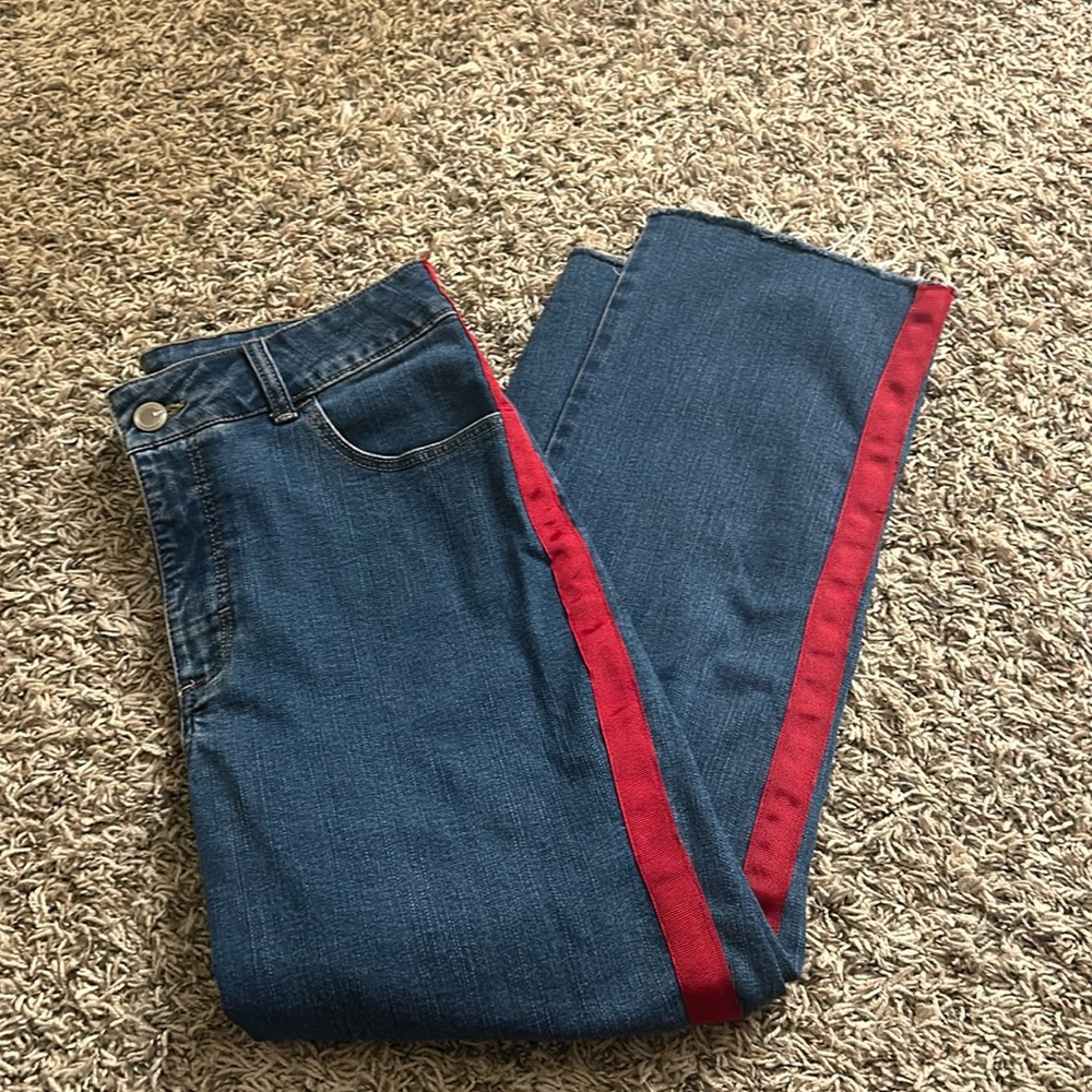 Lee Classic Fit Jeans Red Stripe Side